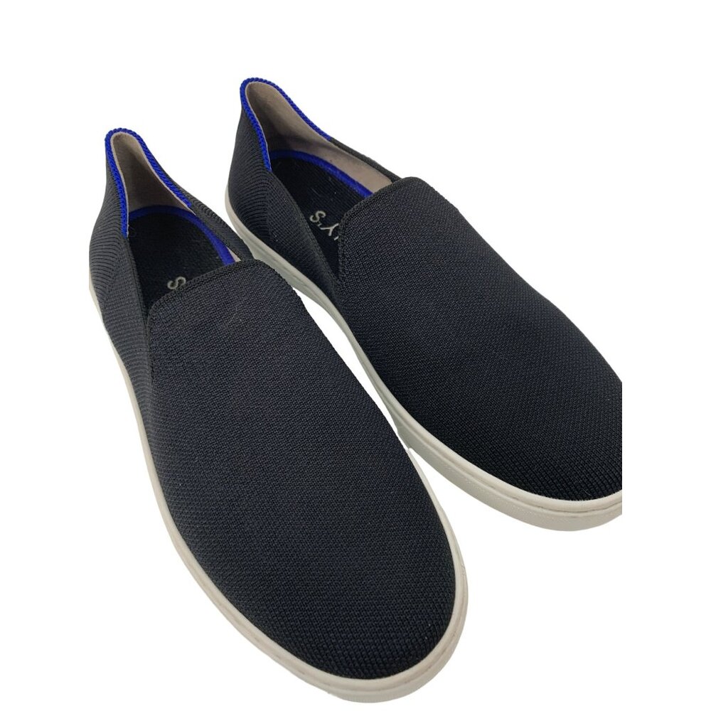 Rothys Original Slip-On Sneakers Black Size 7.5 Womens 7955 GUC Flats Comfort
